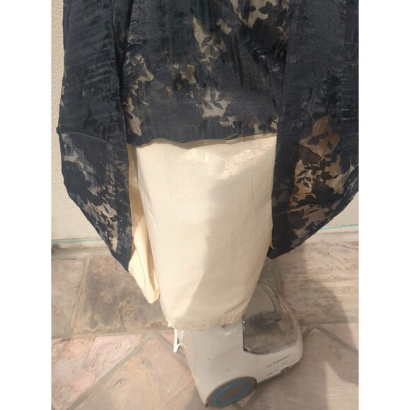 Apt 9 Skirt 6 Black Witchy Floral Overlay Shimmery Knee Length Whimsey Goth - Picture 10 of 11